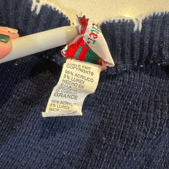 Nutcracker Knitted Button Down Women's Large Wreath Sweater - Picture 7 of 9